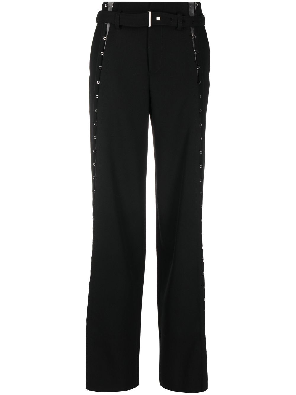 Dion Lee hook-detailed wide leg trousers - Black von Dion Lee