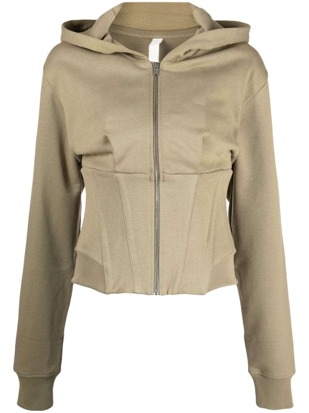 Dion Lee layered corset hoodie - Green von Dion Lee