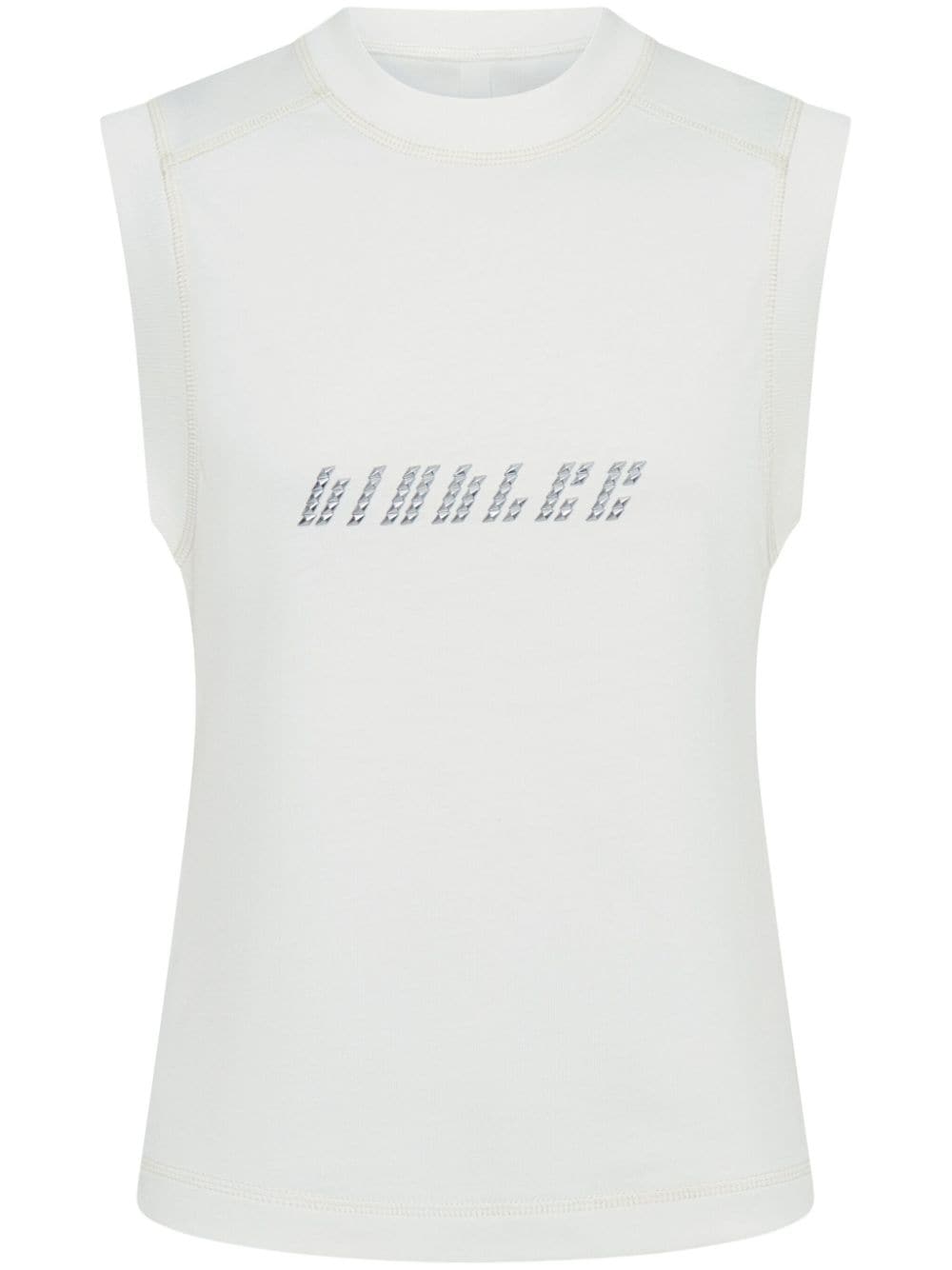 Dion Lee logo-appliqué organic cotton top - White von Dion Lee