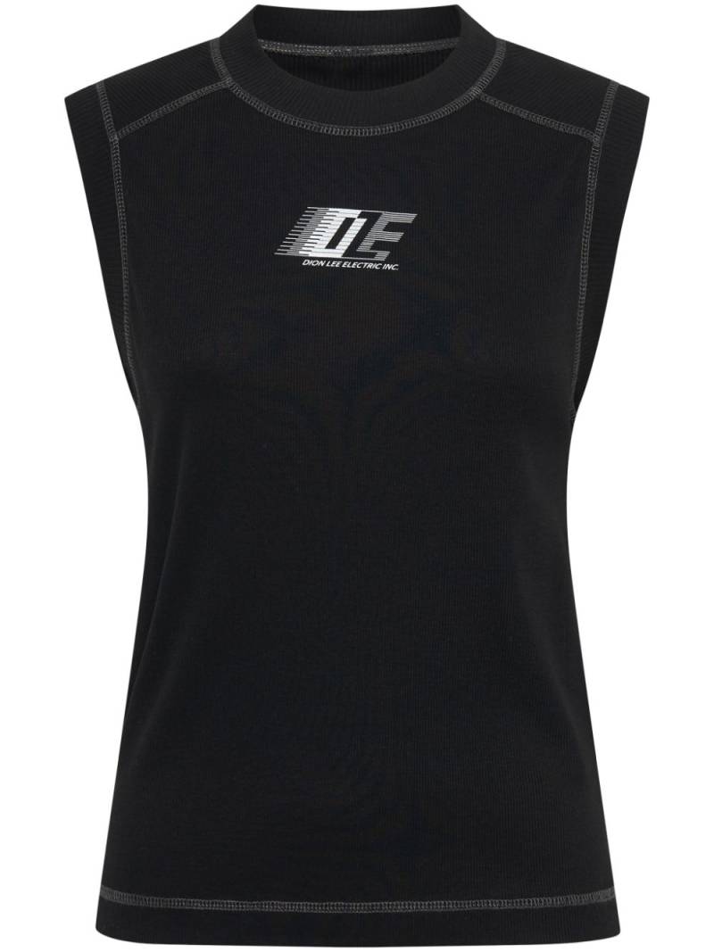 Dion Lee logo-print sleeveless T-shirt - Black von Dion Lee