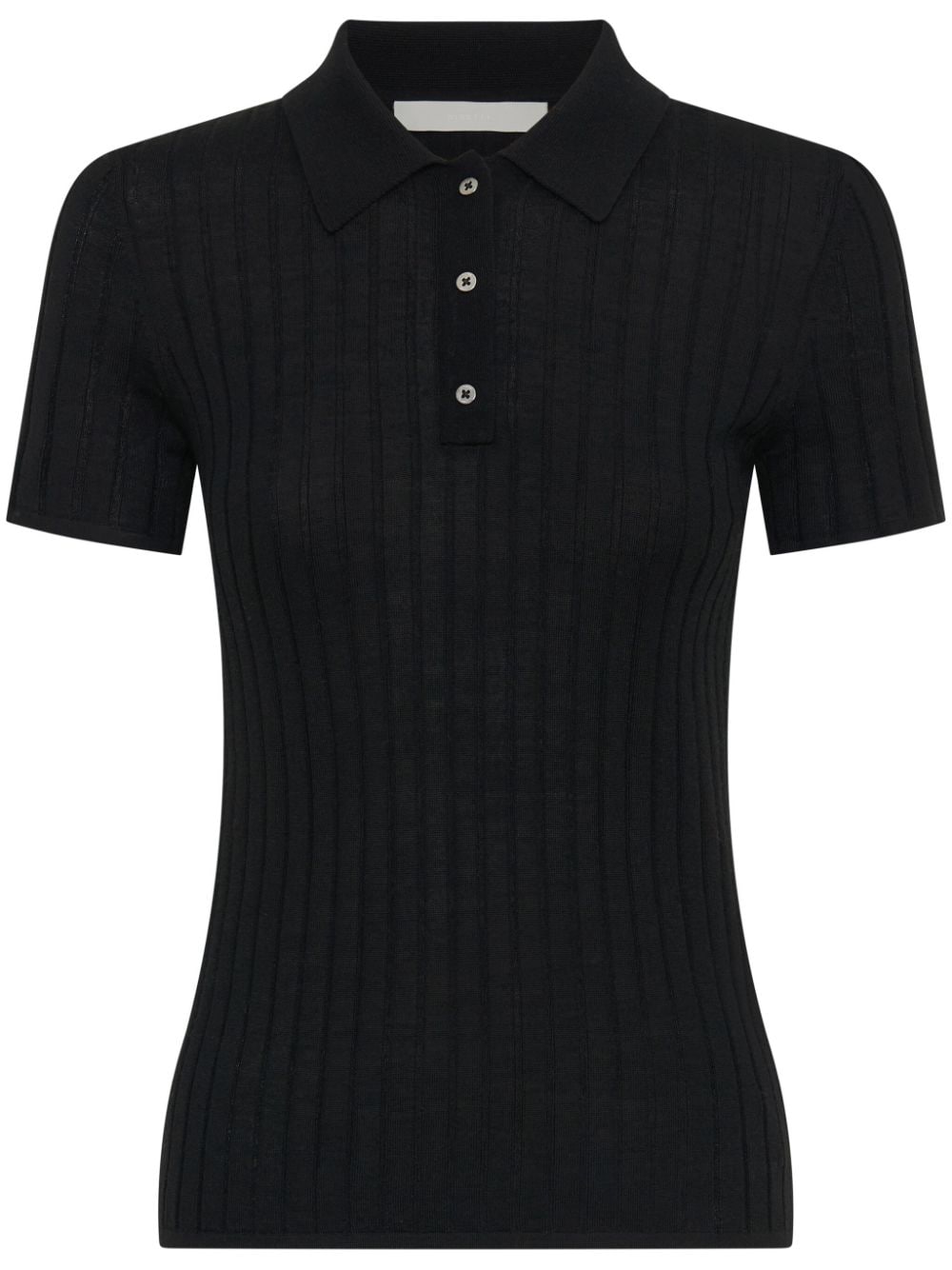 Dion Lee merino wool polo top - Black von Dion Lee