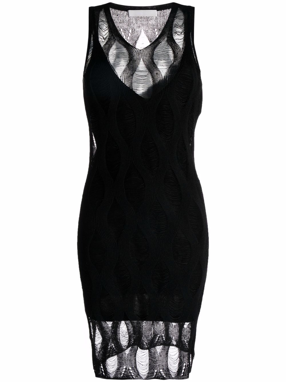 Dion Lee open-knit mini dress - Black von Dion Lee