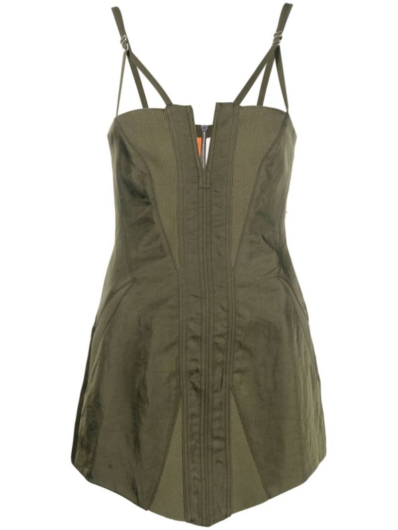 Dion Lee panelled A-line minidress - Green von Dion Lee