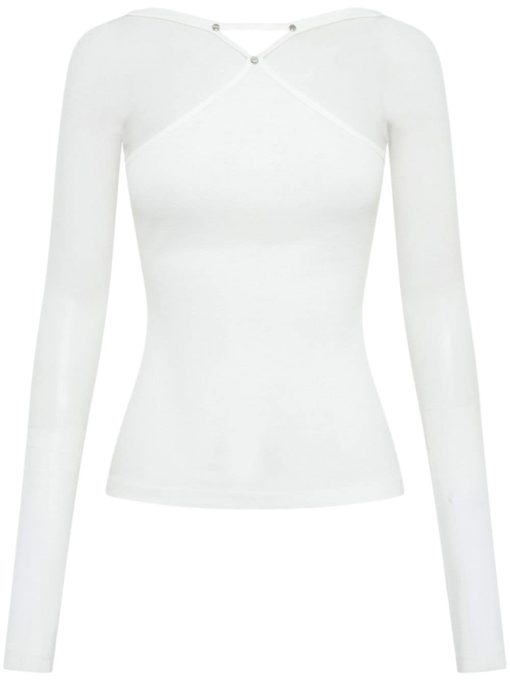 Dion Lee panelled boat-neck top - White von Dion Lee