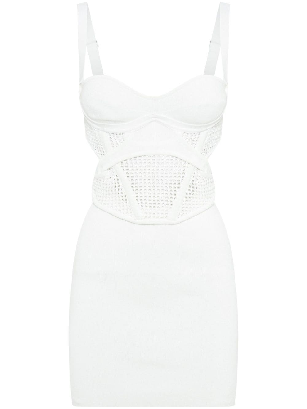 Dion Lee panelled crochet-knit minidress - White von Dion Lee