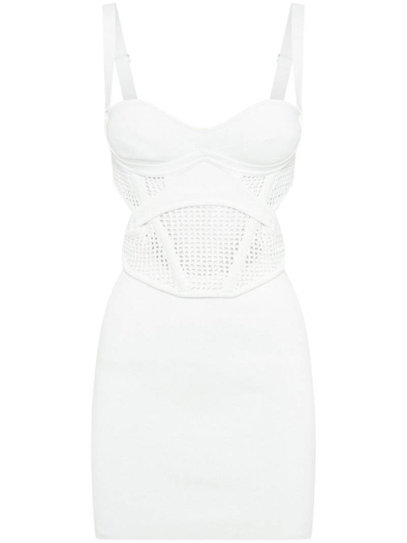 Dion Lee panelled crochet-knit minidress - White von Dion Lee