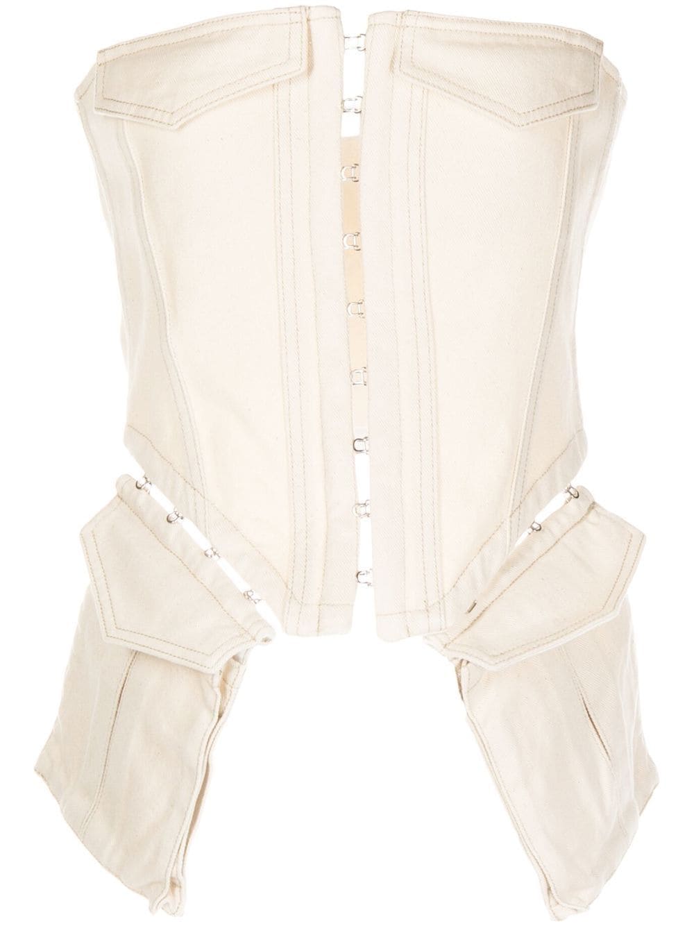 Dion Lee pocket denim corset - Neutrals von Dion Lee