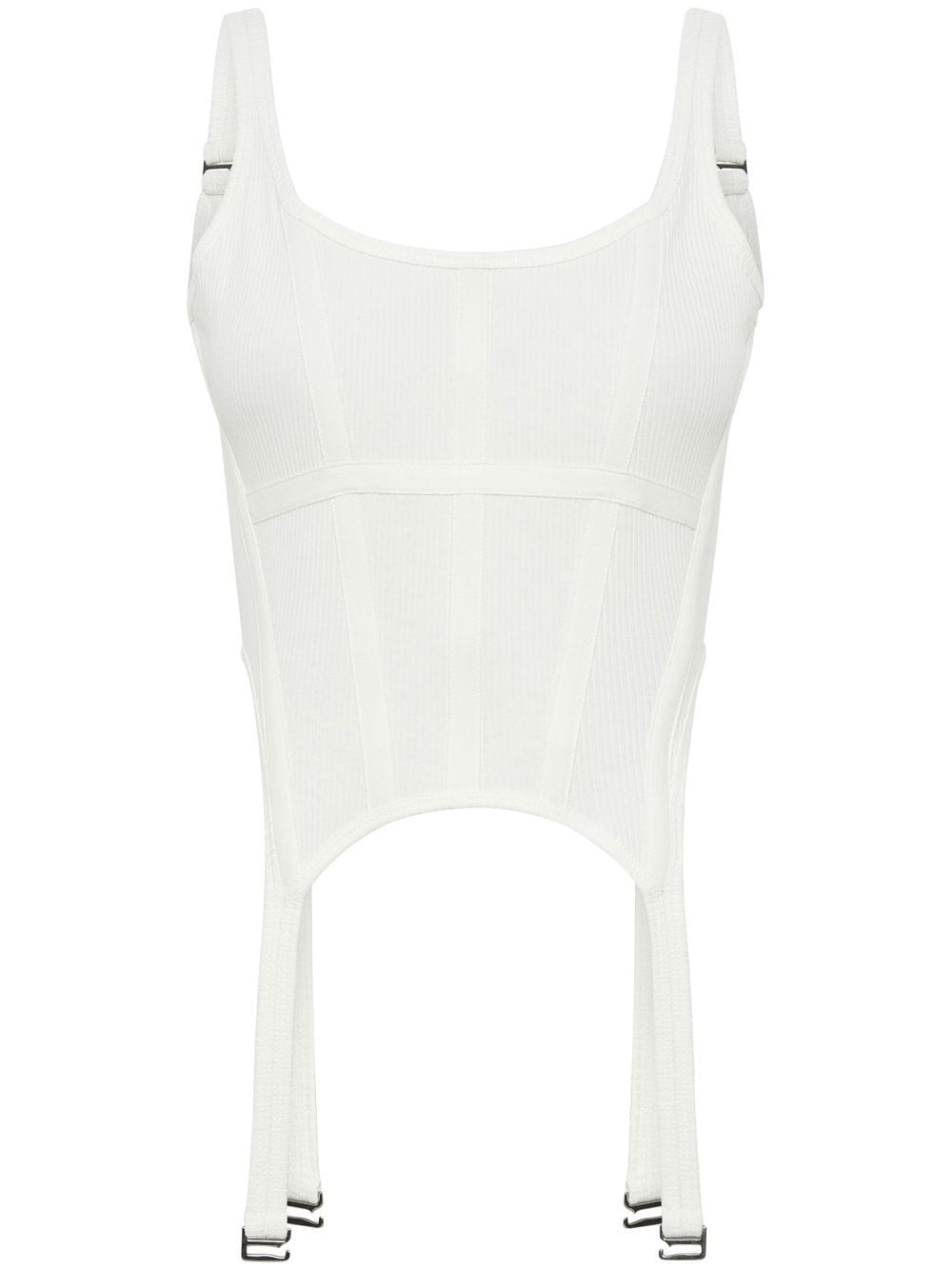 Dion Lee ribbed combat corset - White von Dion Lee