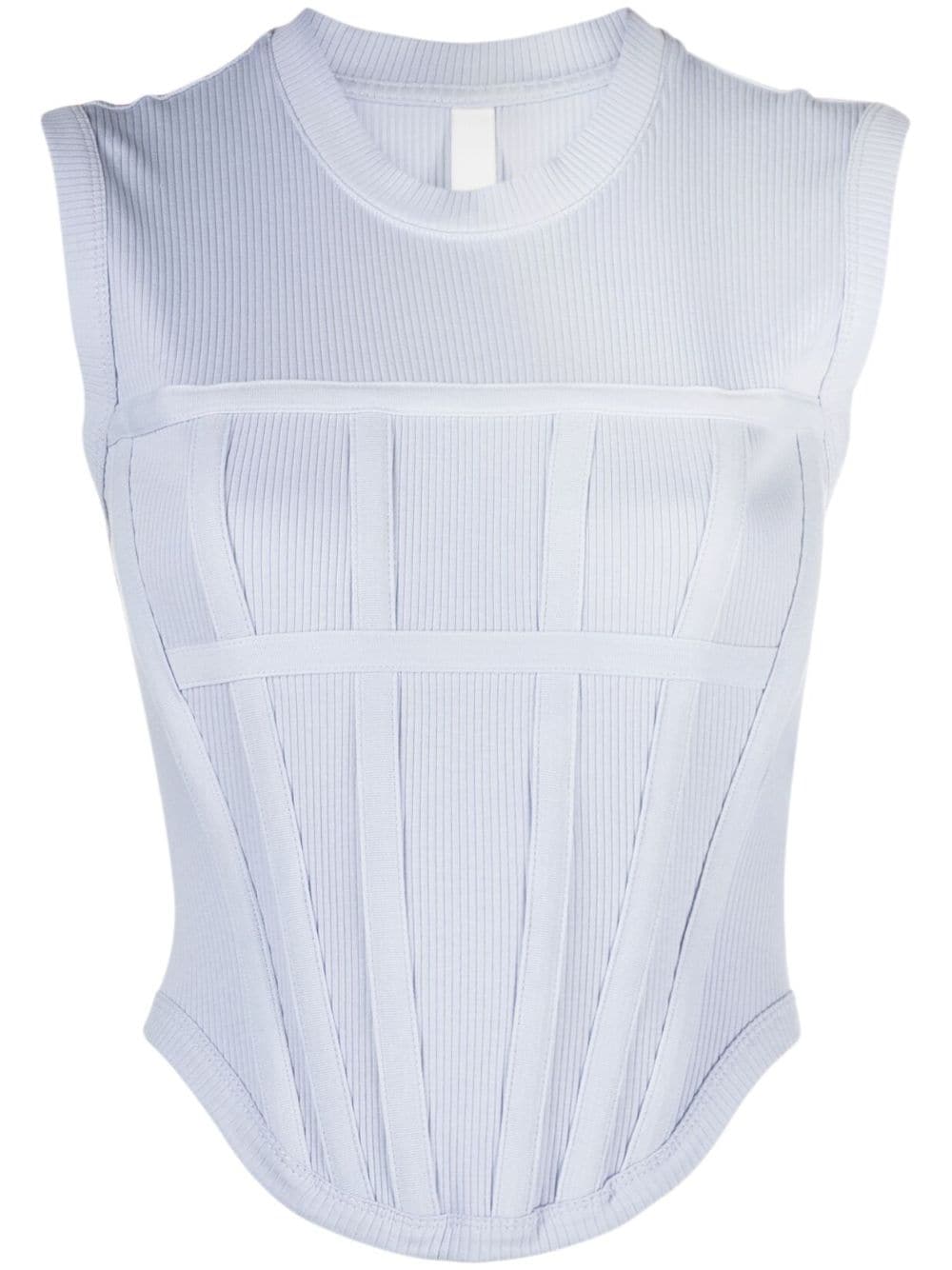 Dion Lee ribbed corset top - Blue von Dion Lee