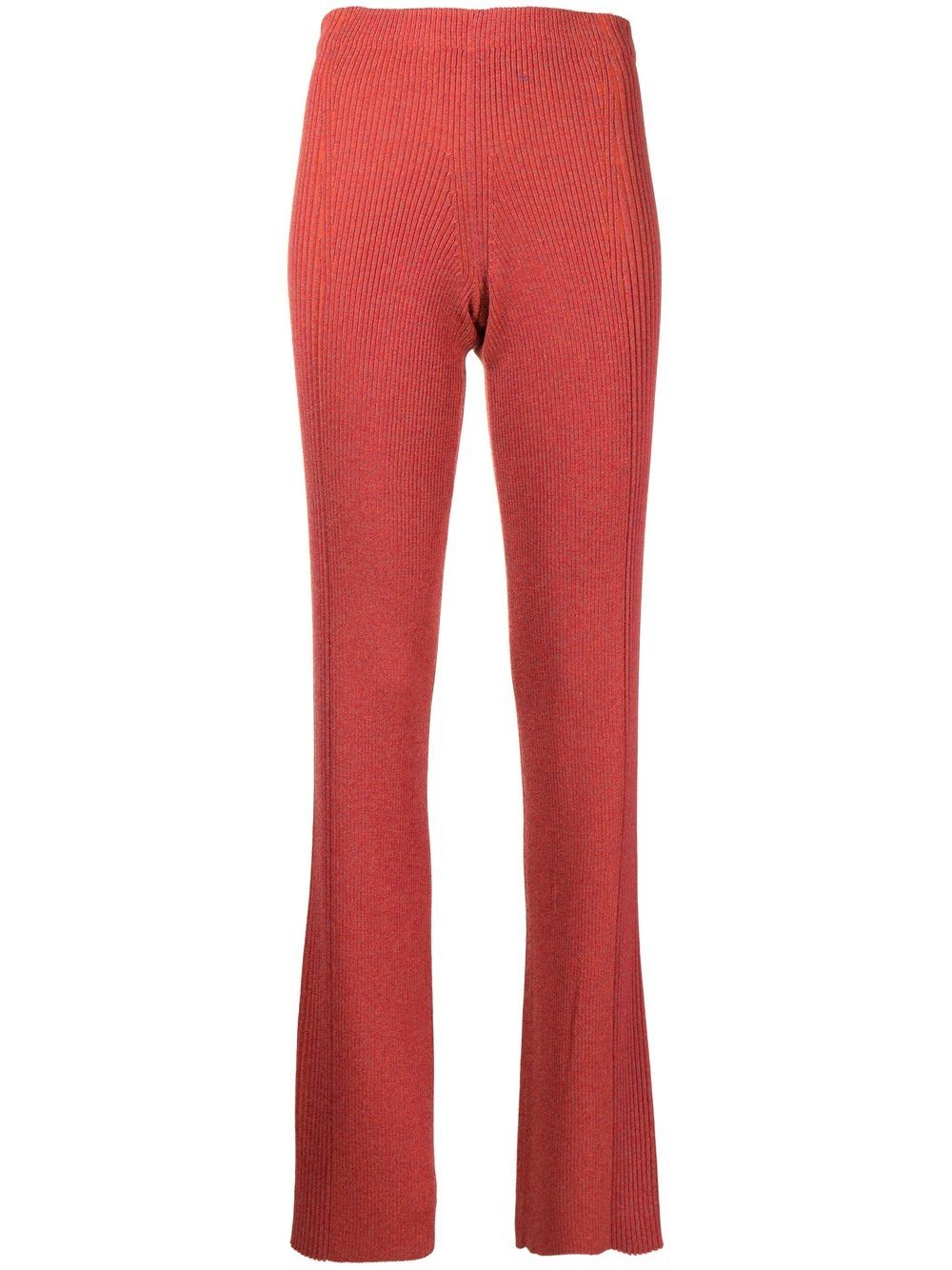 Dion Lee ribbed-knit flared trousers von Dion Lee