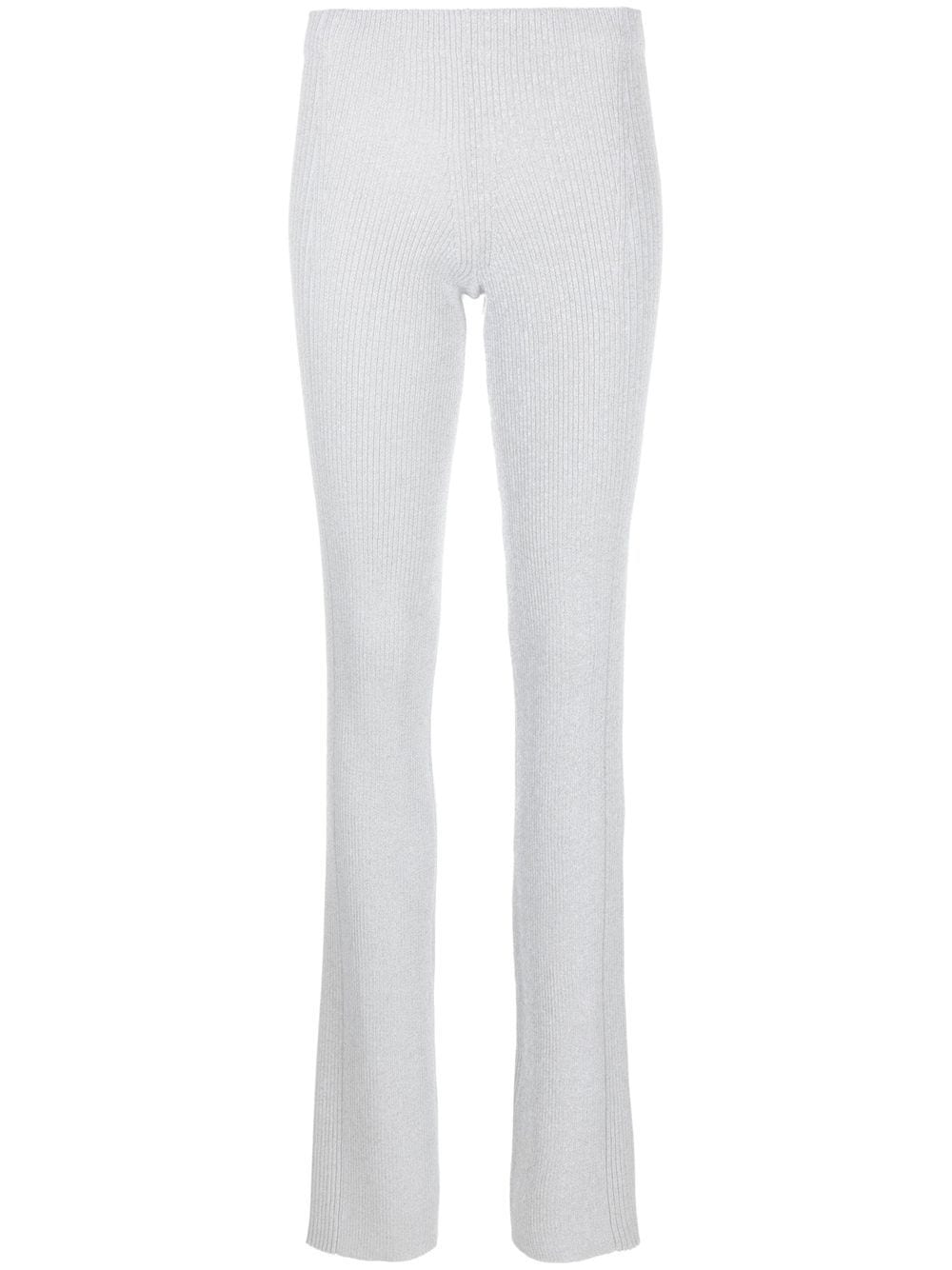 Dion Lee ribbed-knit slip-on trousers - Grey von Dion Lee