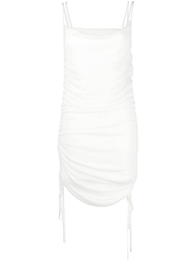 Dion Lee semi-sheer draped minidress - White von Dion Lee