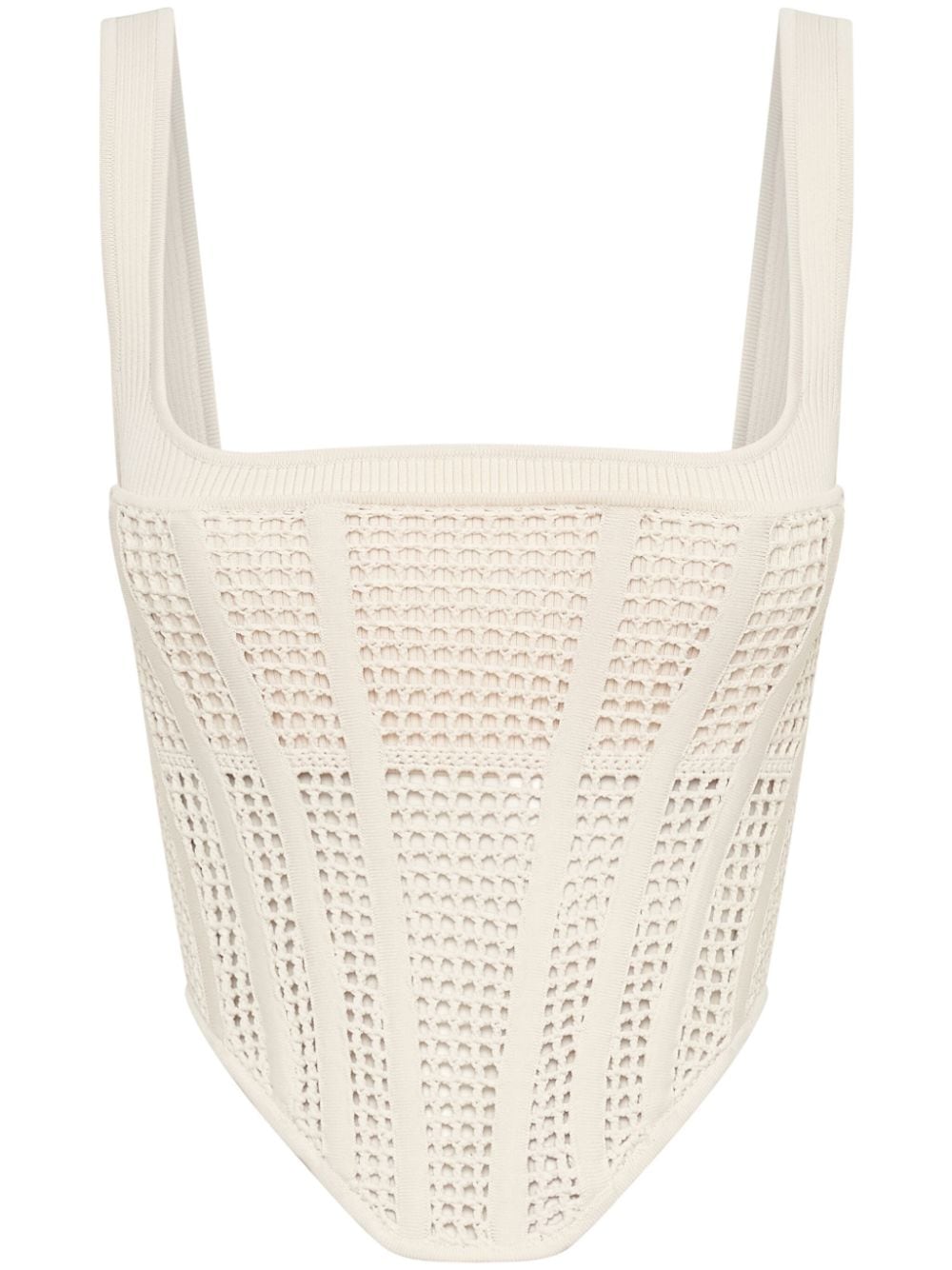 Dion Lee sleeveless crochet-knit corset top - White von Dion Lee