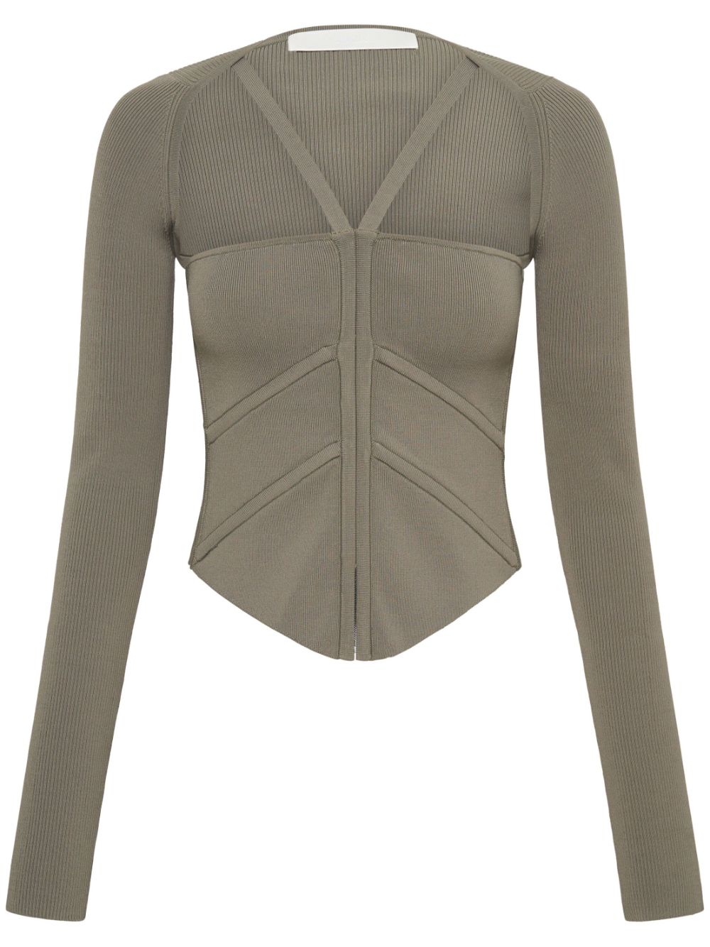 Dion Lee square-neck corset-style top - Grey von Dion Lee