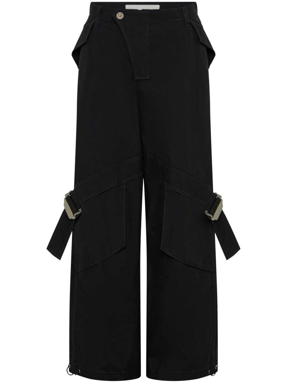 Dion Lee straight-leg organic cotton blend trousers - Black von Dion Lee