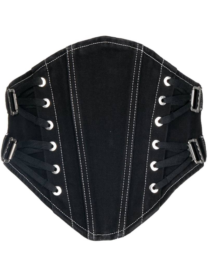 Dion Lee strapless denim corset - Black von Dion Lee