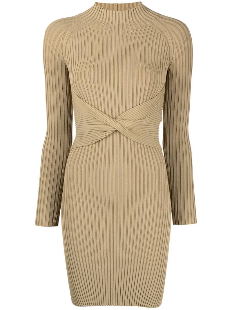 Dion Lee twist-detail ribbed-knit minidress - Green von Dion Lee