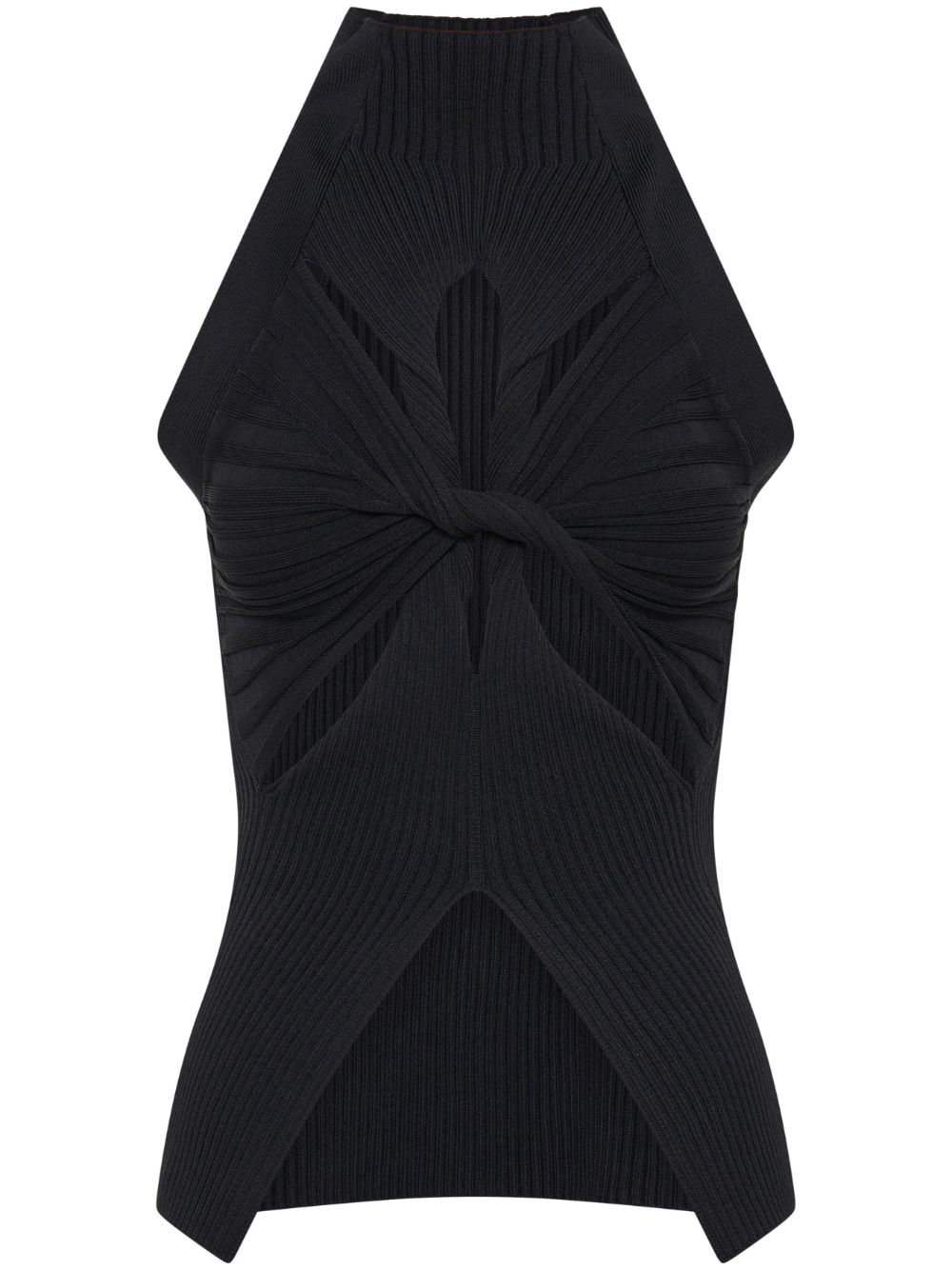 Dion Lee twisted high-neck top - Black von Dion Lee