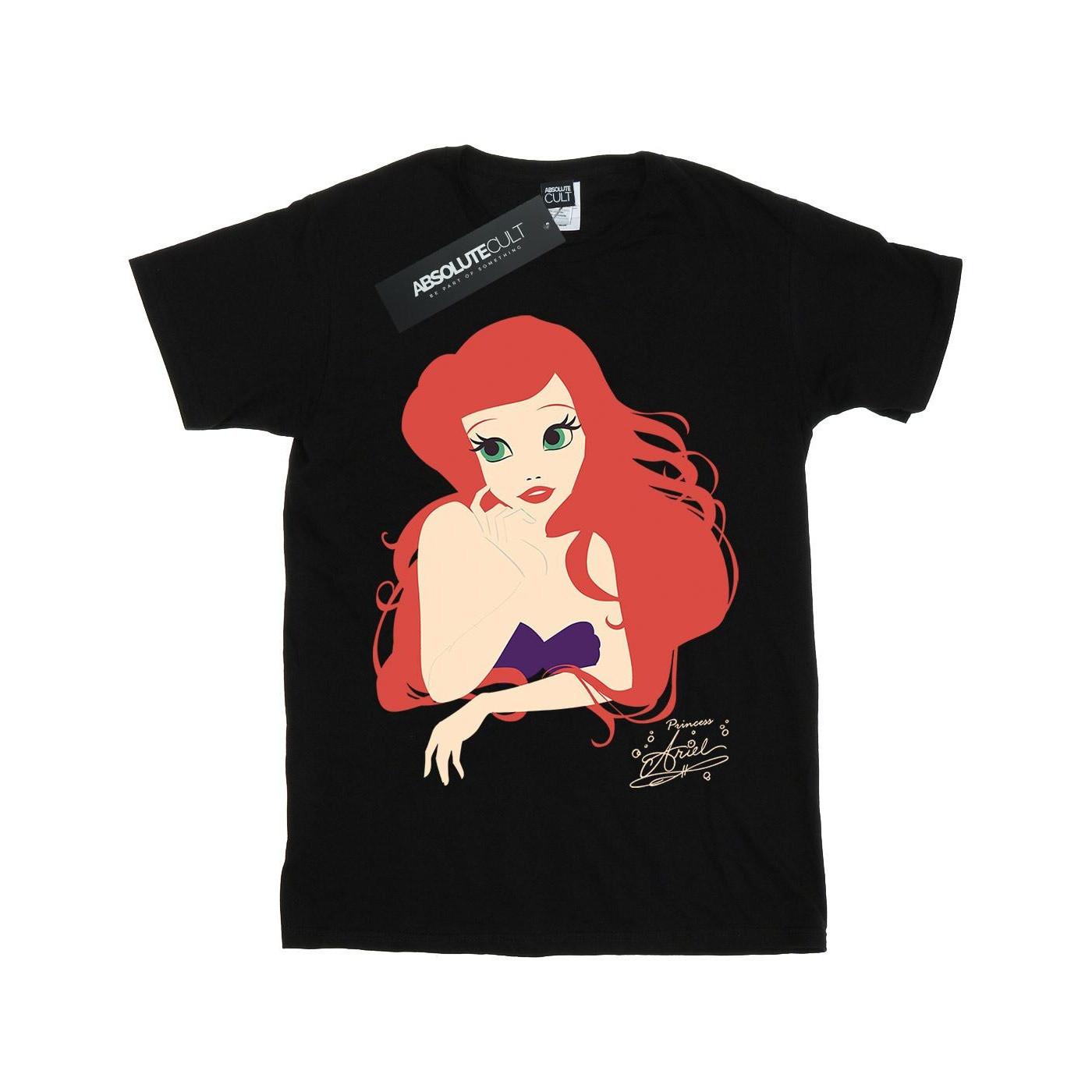 Ariel Silhouette Tshirt Mädchen Schwarz 128 von Disney PRINCESS