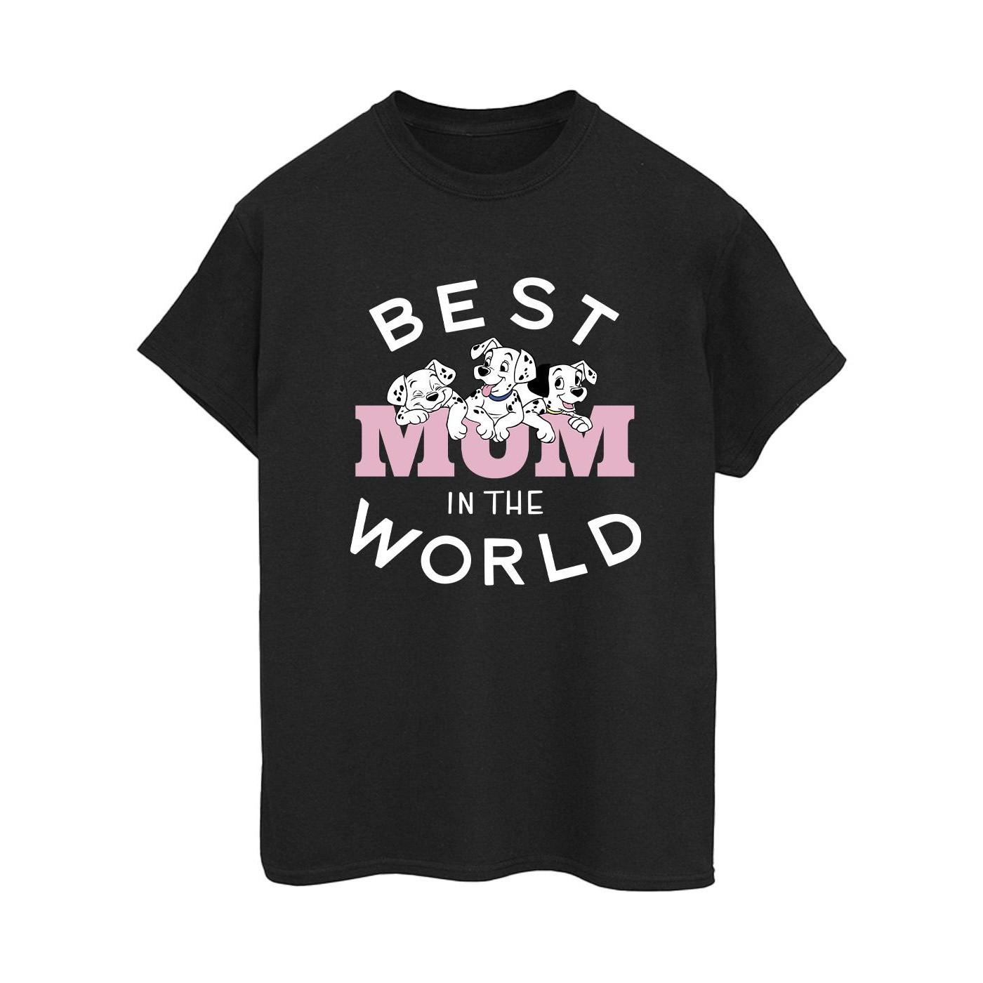 101 Dalmatians Best Mum In The World Tshirt Damen Schwarz XL von Disney