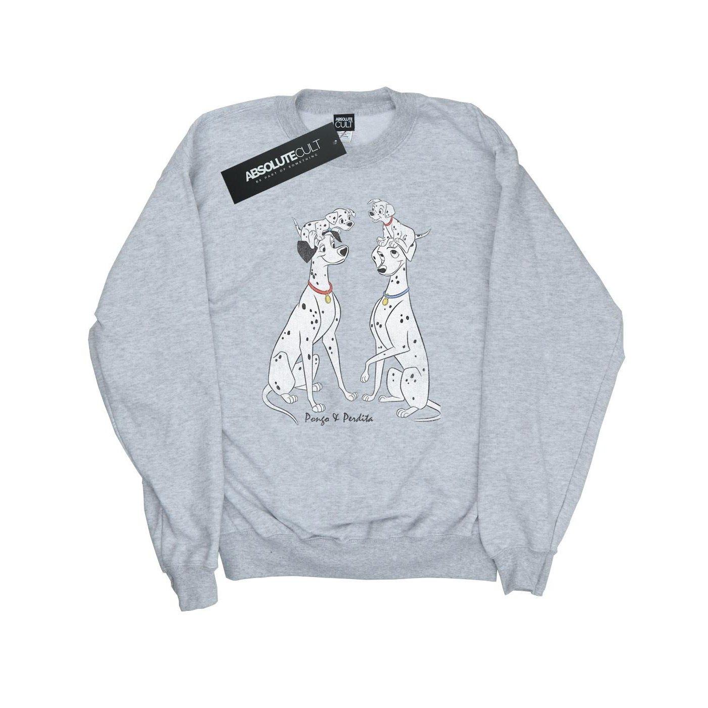 101 Dalmatians Classic Pongo And Perdita Sweatshirt Herren Grau L von Disney