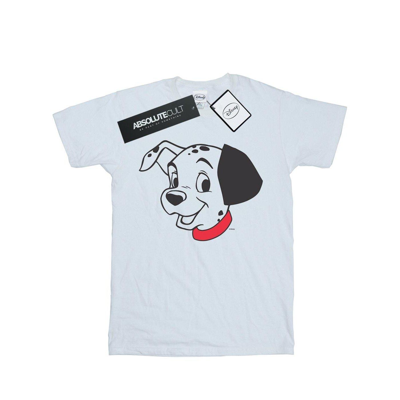 101 Dalmatians Dalmatian Head Tshirt Unisex Weiss 116 von Disney