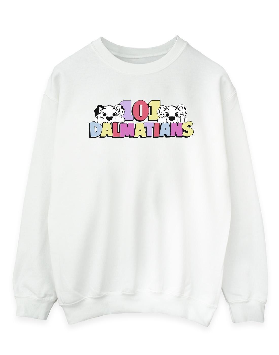 101 Dalmatians Multi Colour Sweatshirt Damen Weiss M von Disney