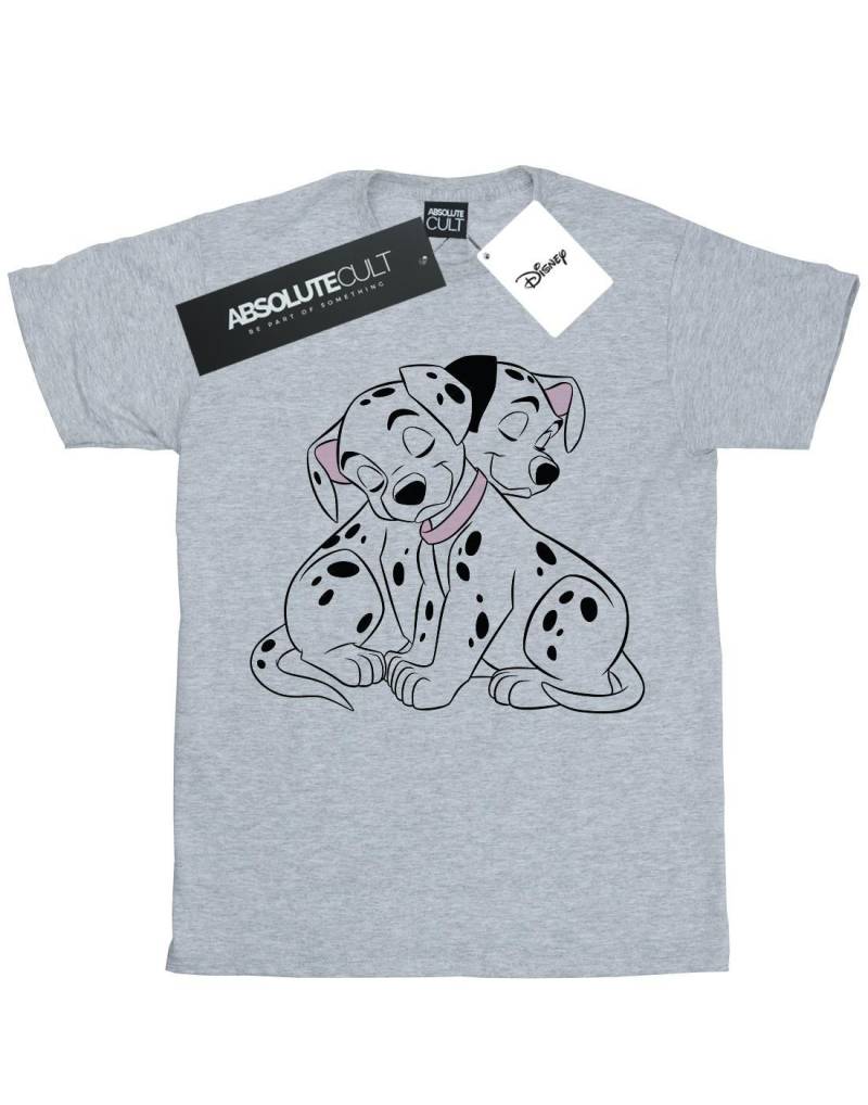 101 Dalmatians Puppy Love Tshirt Damen Grau XXL von Disney