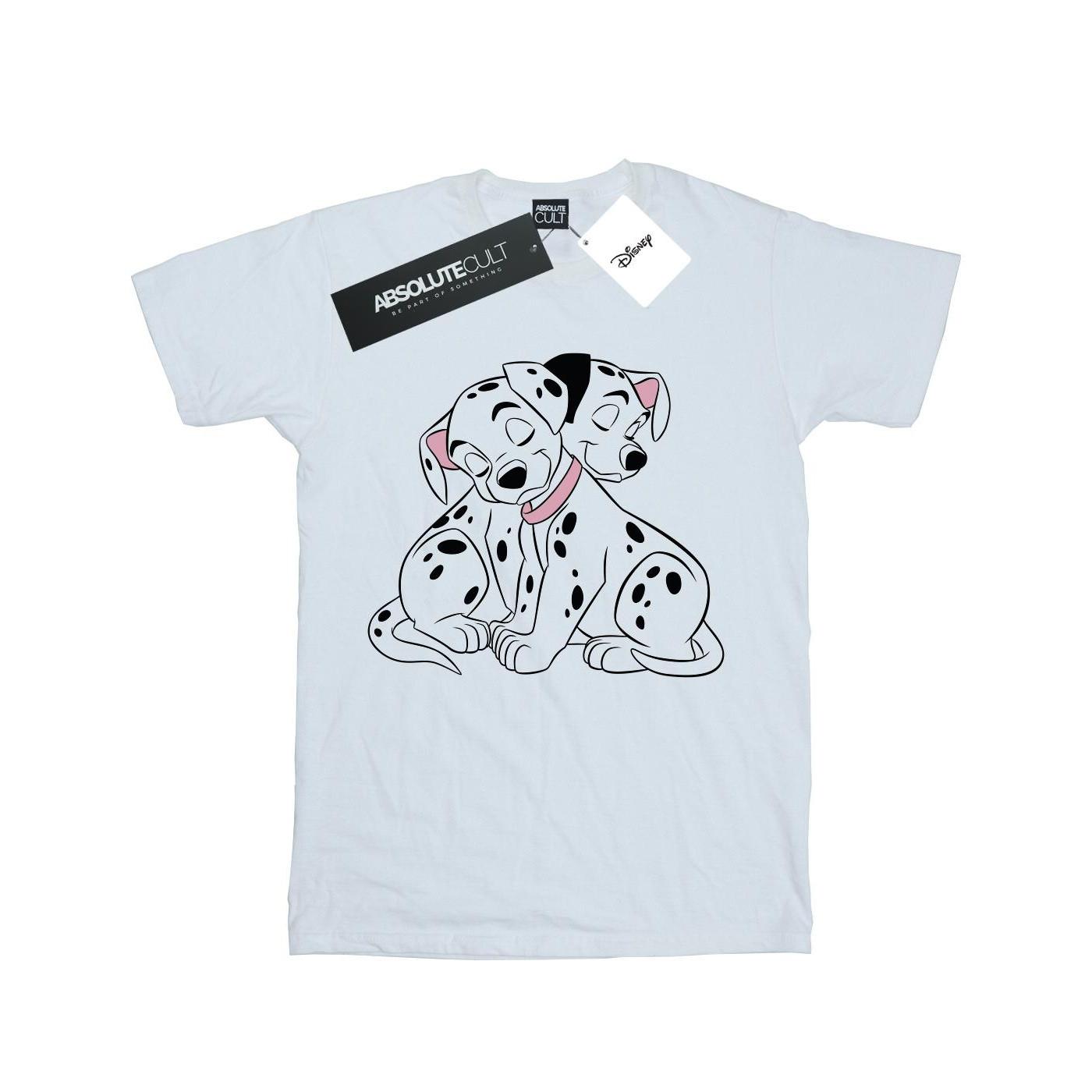 101 Dalmatians Puppy Love Tshirt Mädchen Weiss 128 von Disney