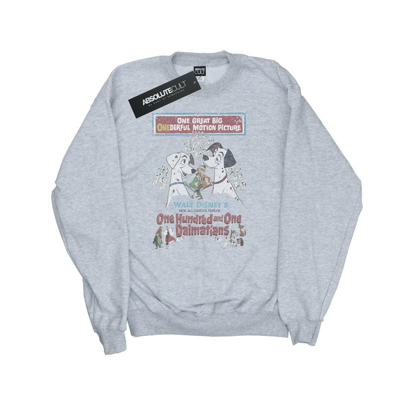 101 Dalmatians Retro Poster Sweatshirt Herren Grau XL von Disney