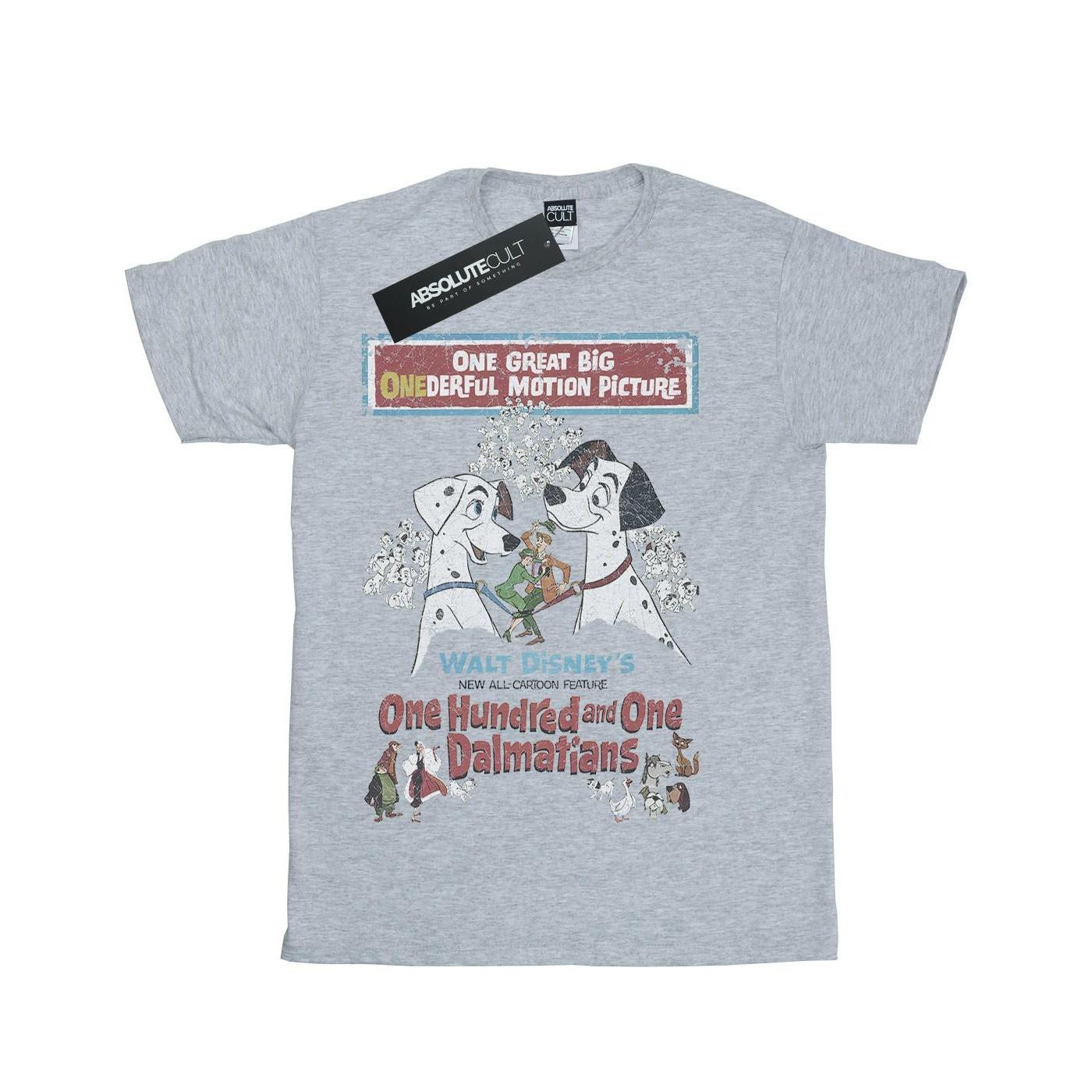 101 Dalmatians Retro Poster Tshirt Jungen Grau 116 von Disney