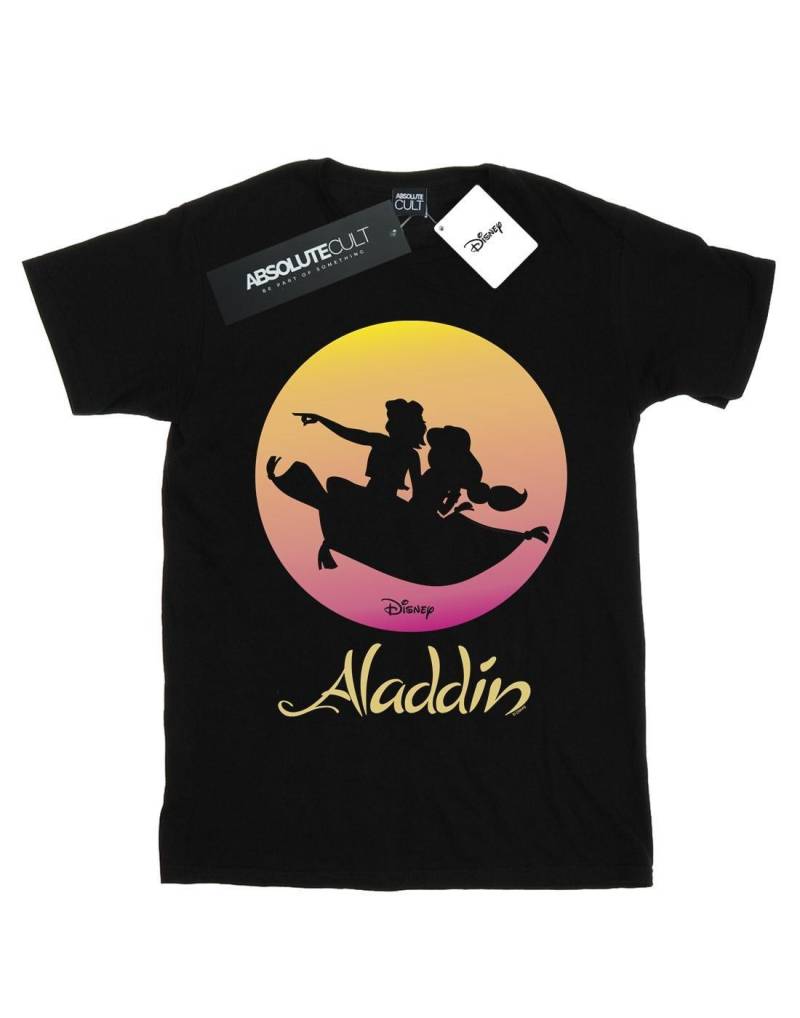 Aladdin Flying Sunset Tshirt Damen Schwarz 3XL von Disney