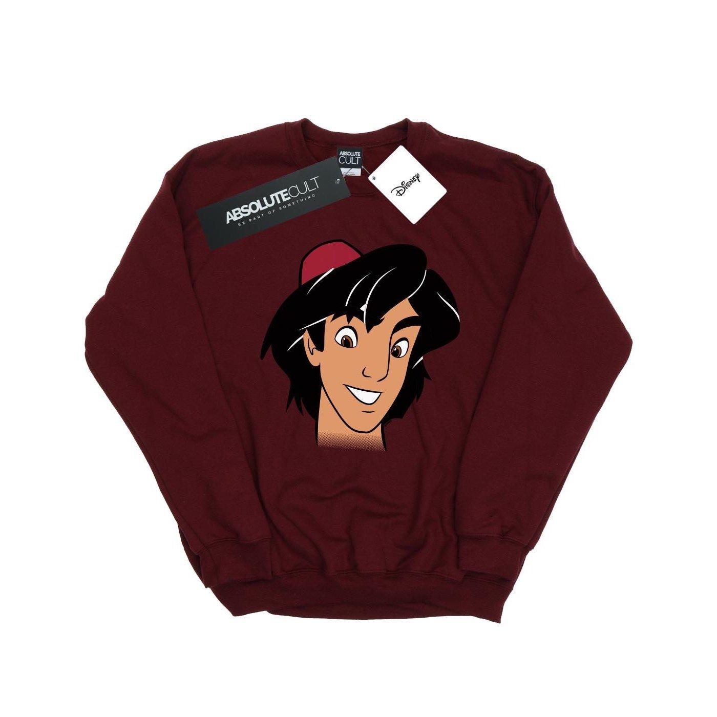 Aladdin Headshot Sweatshirt Unisex Weinrot 128 von Disney