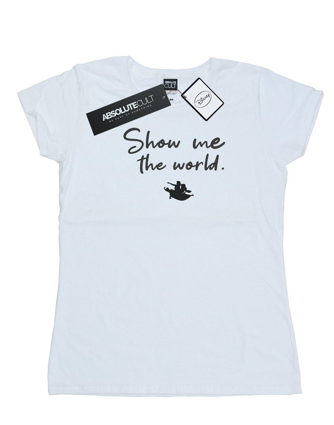 Aladdin Show Me The World Tshirt Damen Weiss M von Disney