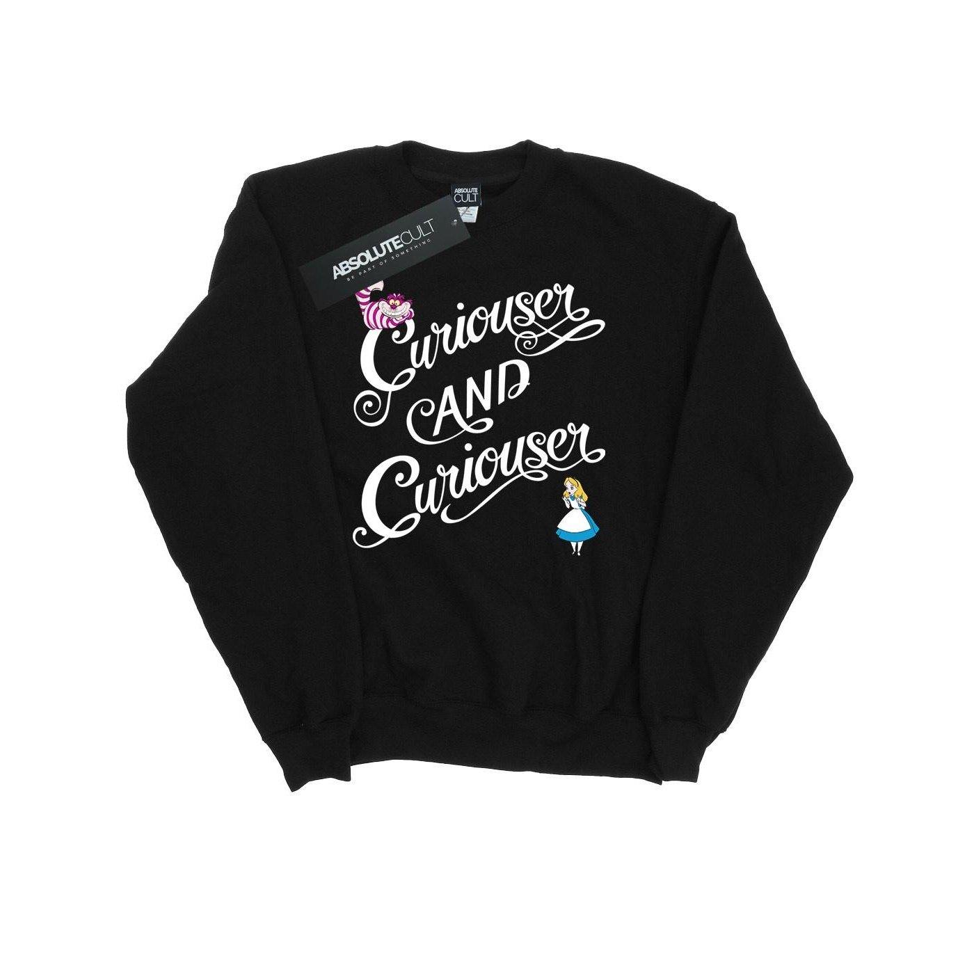 Alice In Wonderland Curiouser Sweatshirt Herren Schwarz XL von Disney