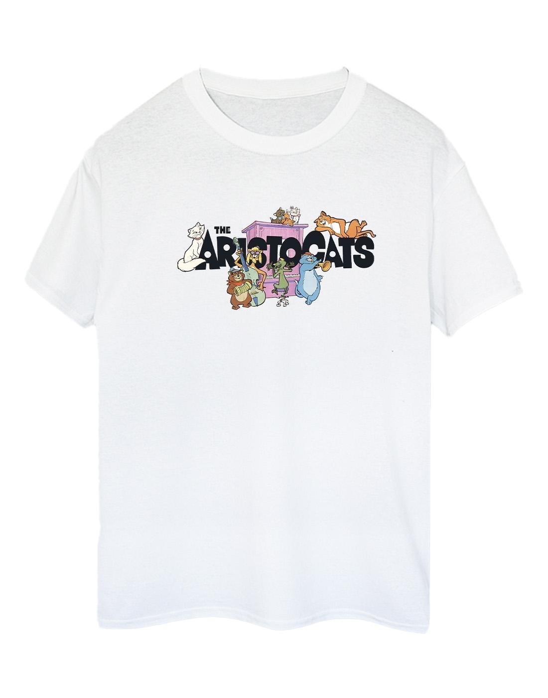 Aristocats Logo Tshirt Damen Weiss 5XL von Disney