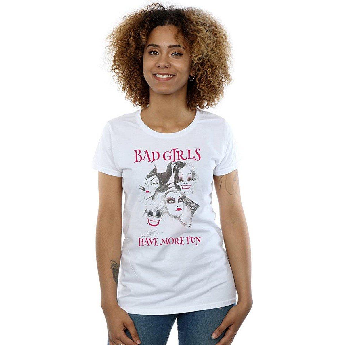 Bad Girls Have More Fun Tshirt Damen Weiss L von Disney