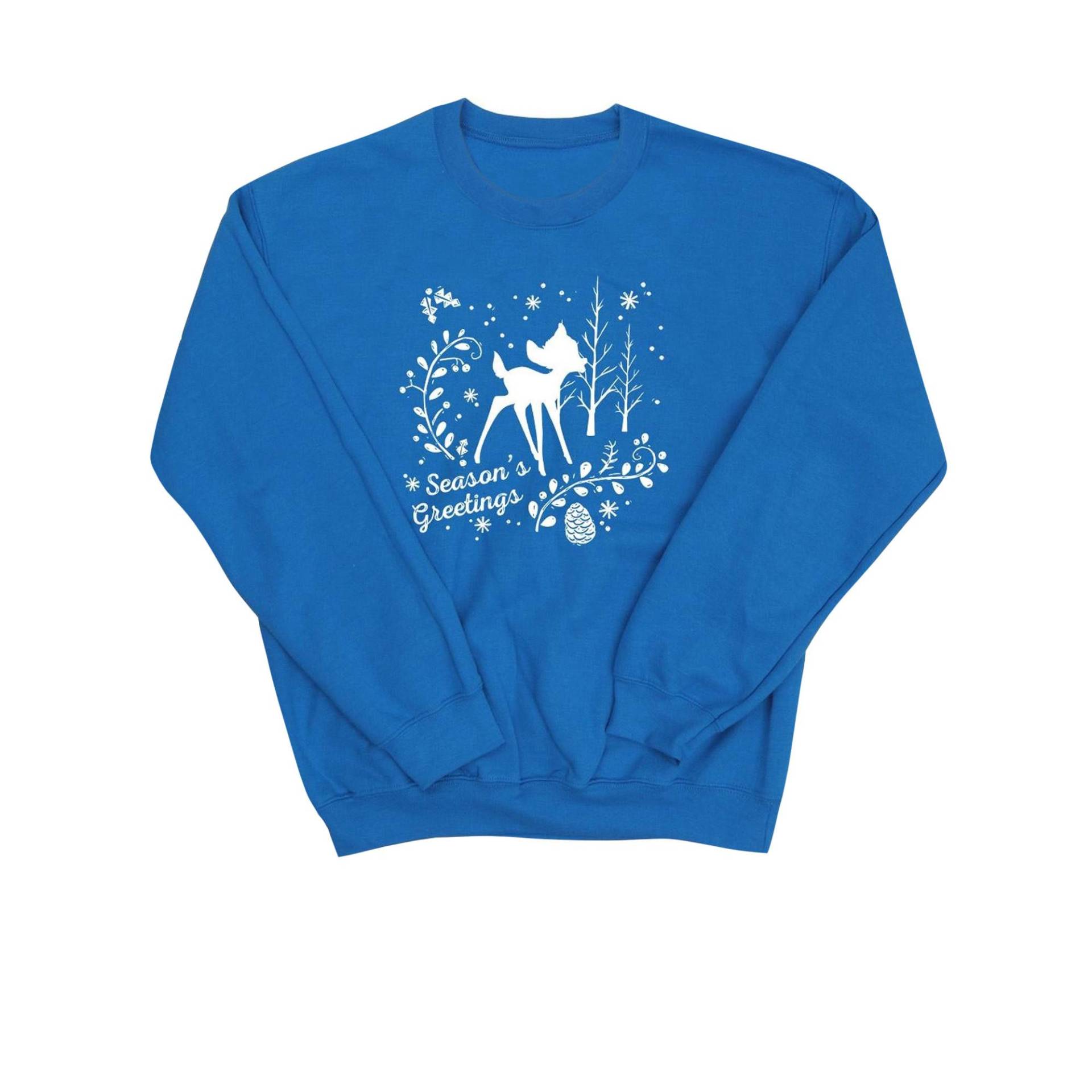 Bambi Christmas Greetings Sweatshirt Herren Königsblau S von Disney