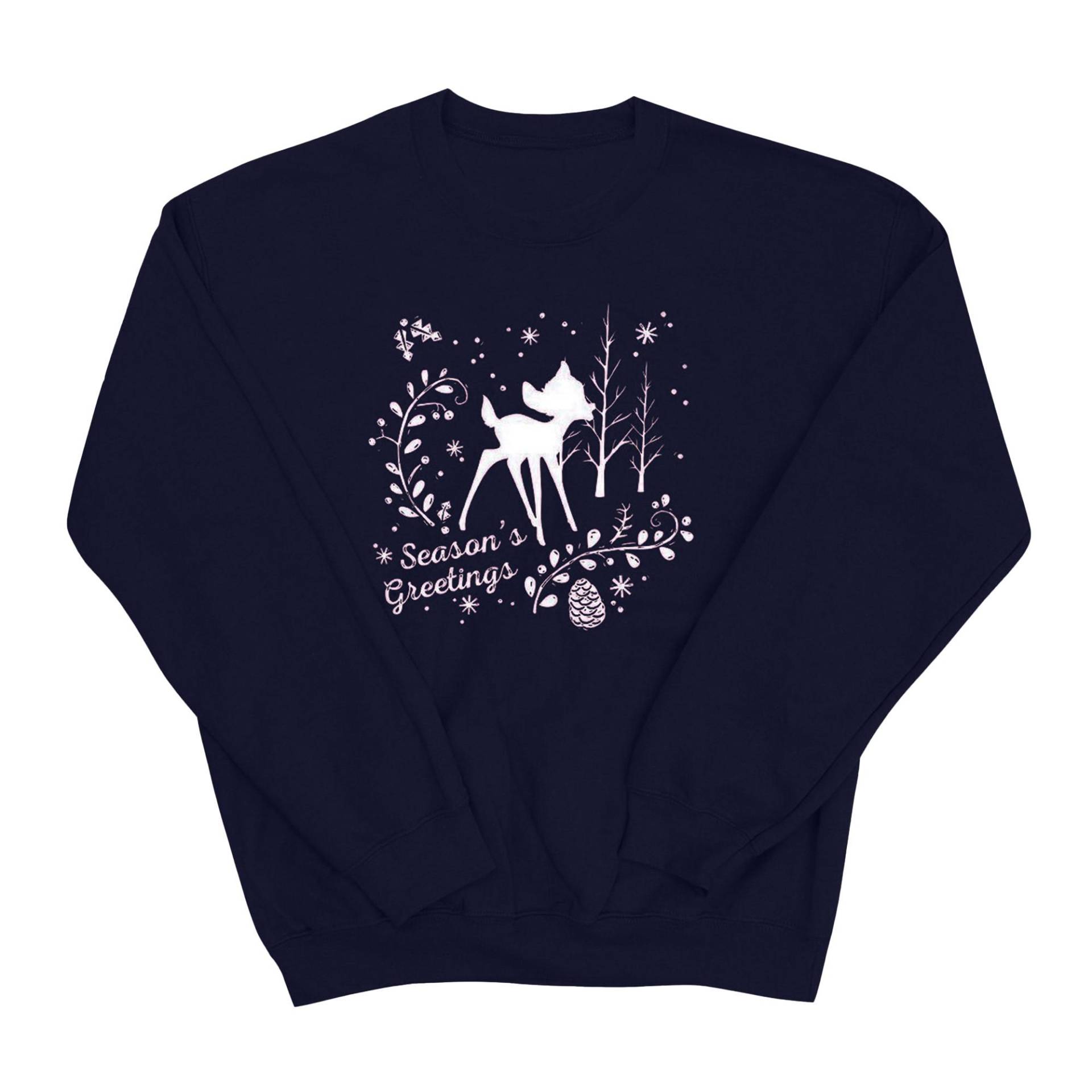 Bambi Christmas Greetings Sweatshirt Herren Marine M von Disney