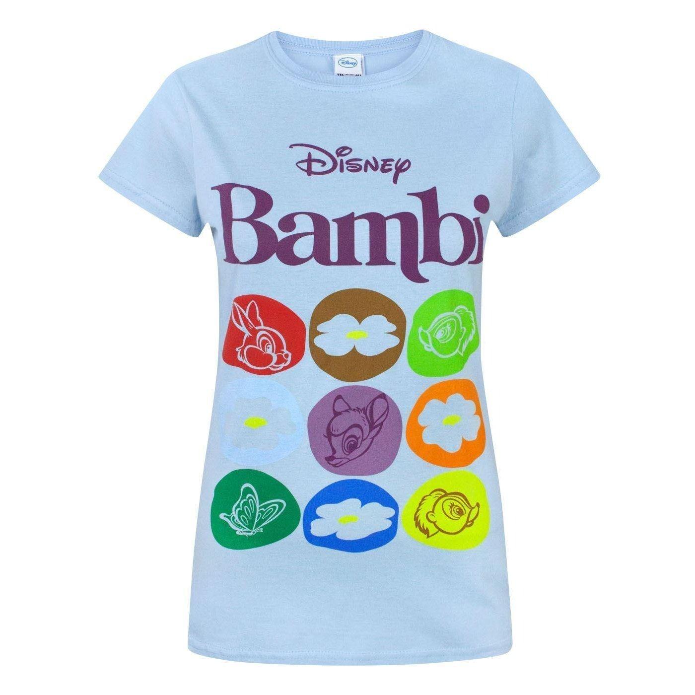 Bambi Tshirt Mit Druck Damen Blau XL von Disney
