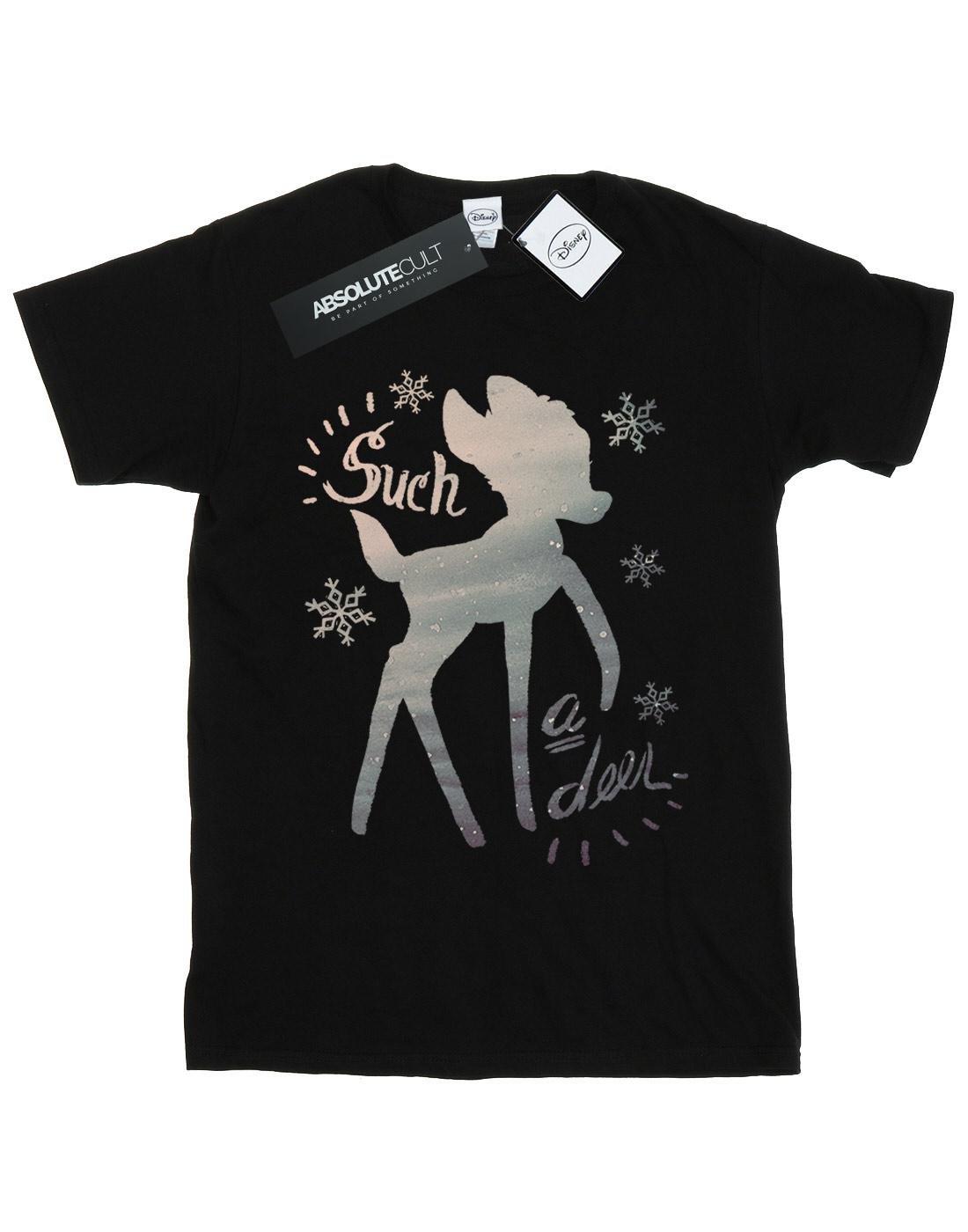 Bambi Winter Deer Tshirt Damen Schwarz XL von Disney