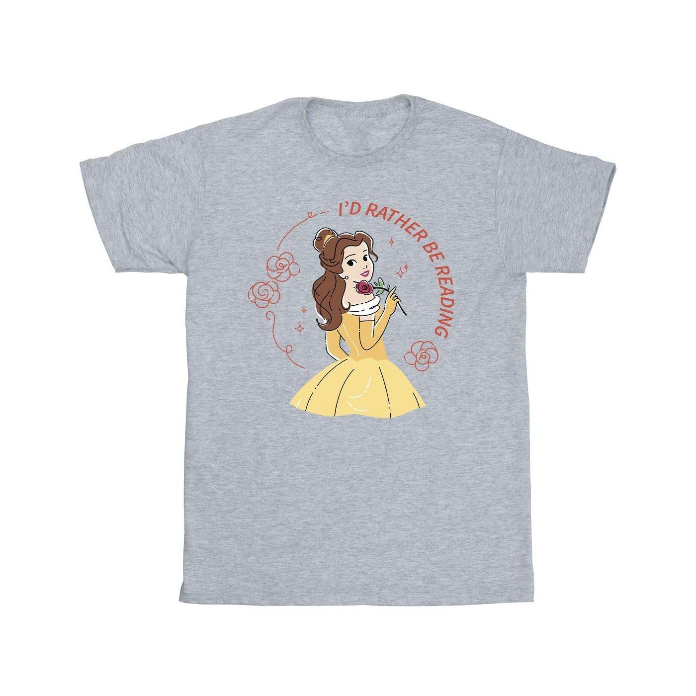 Beauty And The Beast I'd Rather Be Reading Tshirt Herren Grau XL von Disney