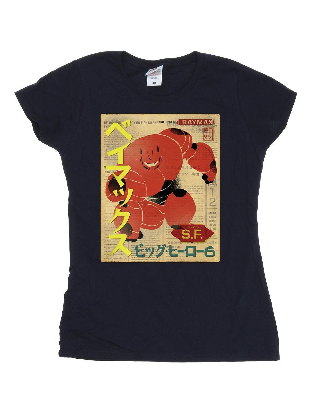 Big Hero 6 Baymax Baymax Newspaper Tshirt Damen Marine L von Disney