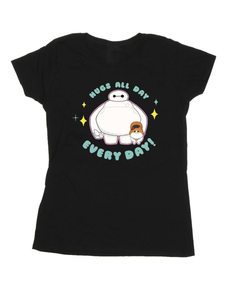 Big Hero 6 Baymax Hugs Everyday Tshirt Damen Schwarz XXL von Disney