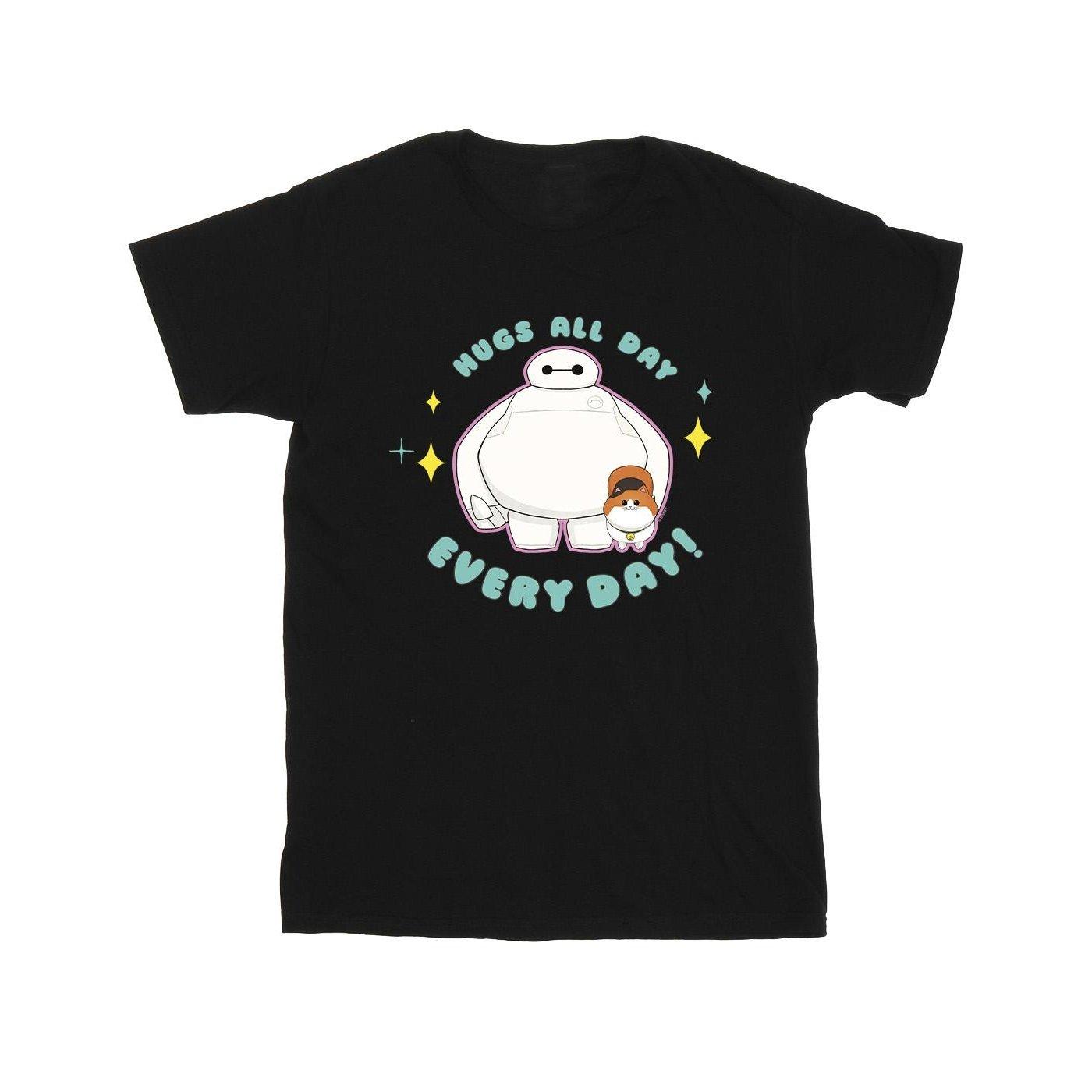 Big Hero 6 Baymax Hugs Everyday Tshirt Herren Schwarz L von Disney