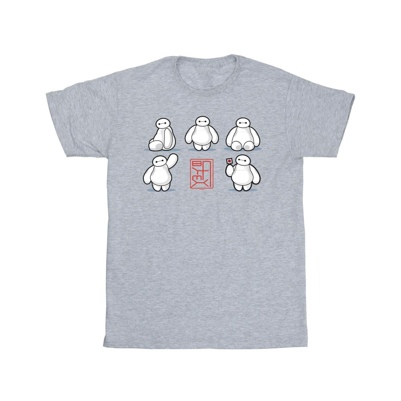 Big Hero 6 Baymax Many Poses Tshirt Jungen Grau 104 von Disney