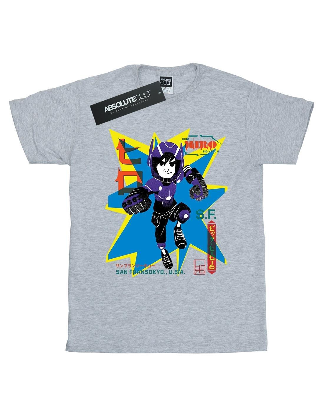 Big Hero 6 Hiro Anime Tshirt Jungen Grau 116 von Disney