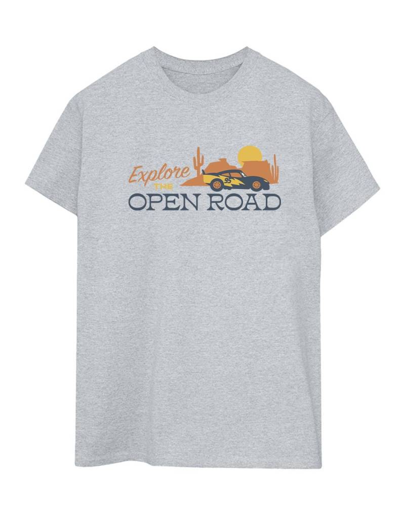 Cars Explore The Open Road Tshirt Damen Grau 5XL von Disney