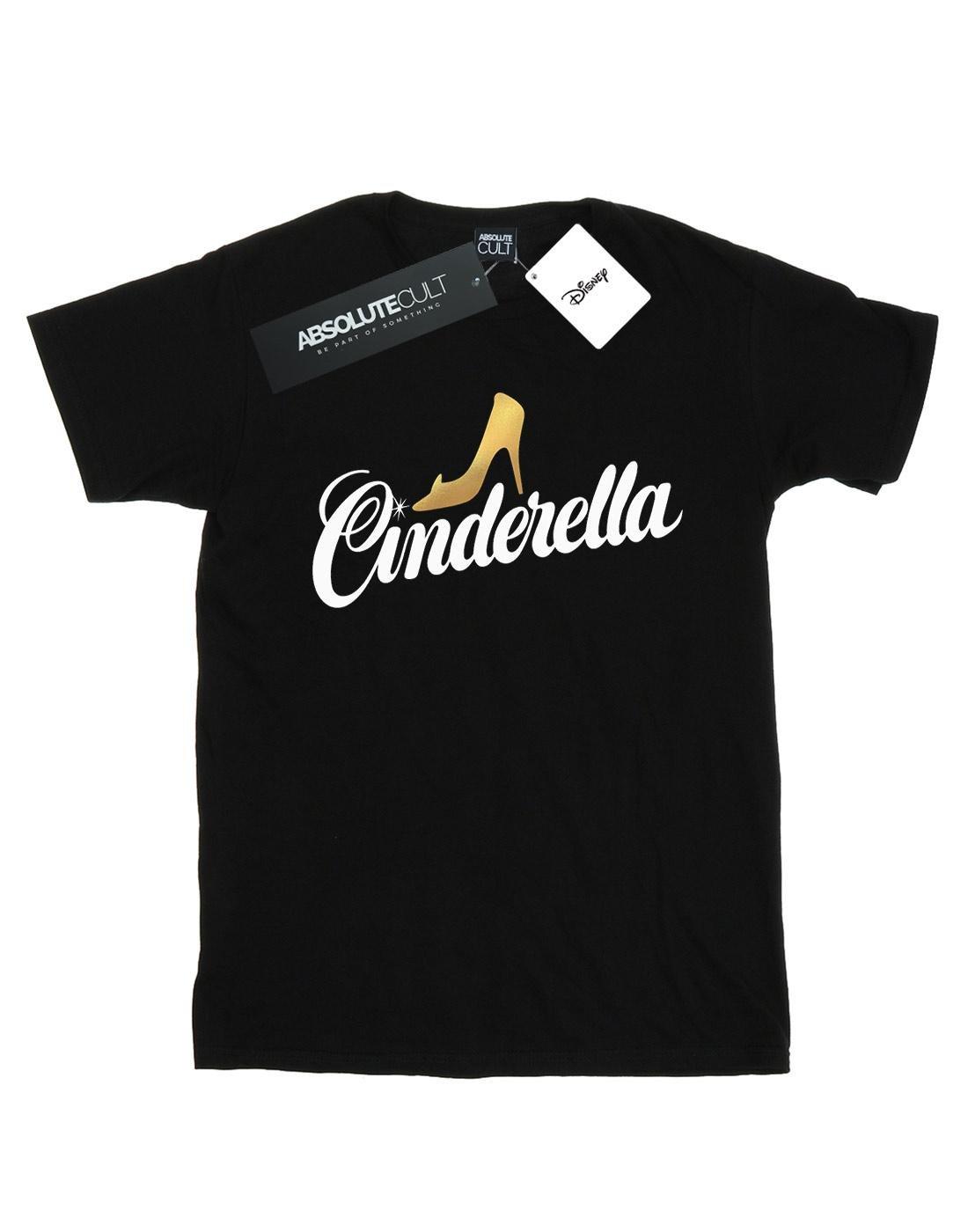 Cinderella Shoe Logo Tshirt Damen Schwarz 5XL von Disney