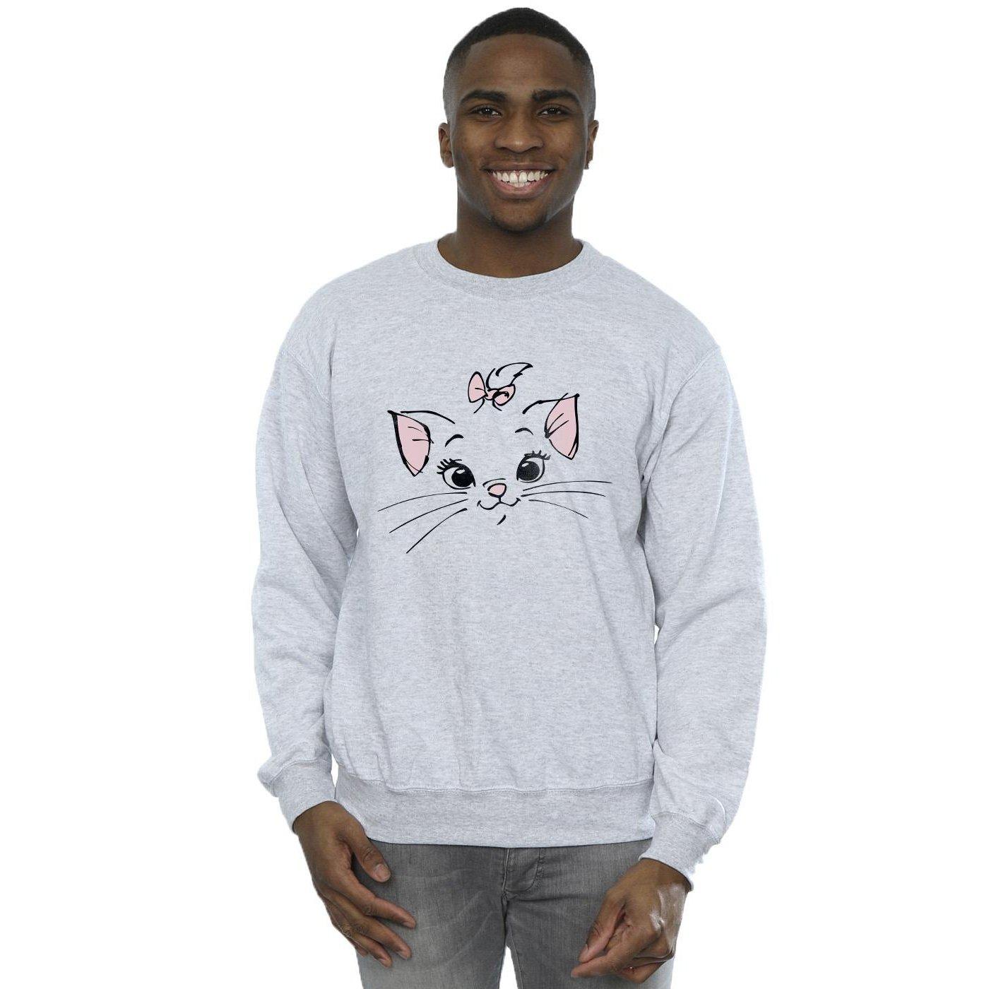 Classics Marie Face Pocket Sweatshirt Herren Grau S von Disney